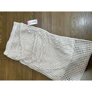 Steve Madden Crochet Skirt Women's Small Beige‎ Knit Lined Coverup NWT